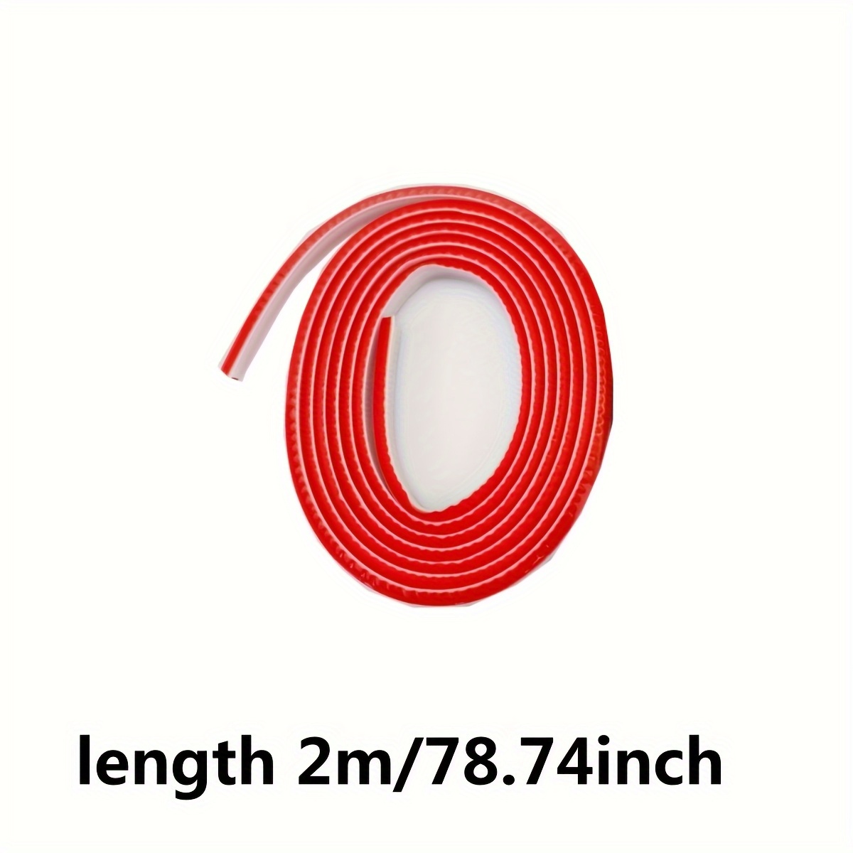 Image of 1pc 78.74in Self-adhesive Wall Trim Mold- Flexible Tpe Corner Guard Strip, Durable Scratch-resistant Edge Protector With Adhesive For Furniture And , White Decorative Door, Cabinet, Floor
