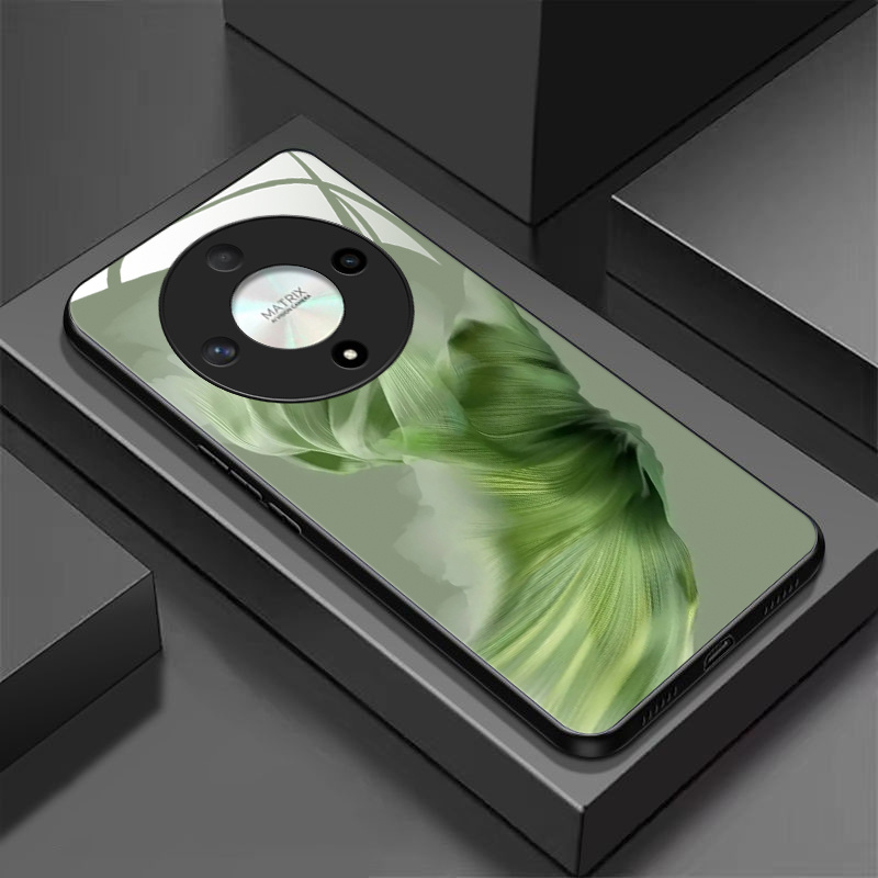 Etui za telefon - Zelena Flow za Honor X9D X9B, X9C Smart, X9 5G, X9A, X9C Odporen na praske Kaljeno steklo