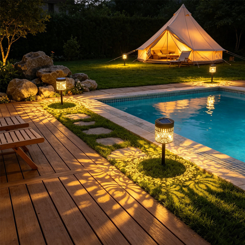 Lumière Solaire à Brancher, Ensemble de 2 Lampes de Pelouse d'Extérieur Pivoine, Lampes Solaires de Jardin, Convient pour Pelouse de Jardin, Cour, Chemin, Allée et Décoration Extérieure, Décoration Lumineuse de Noël Lumière d'Halloween