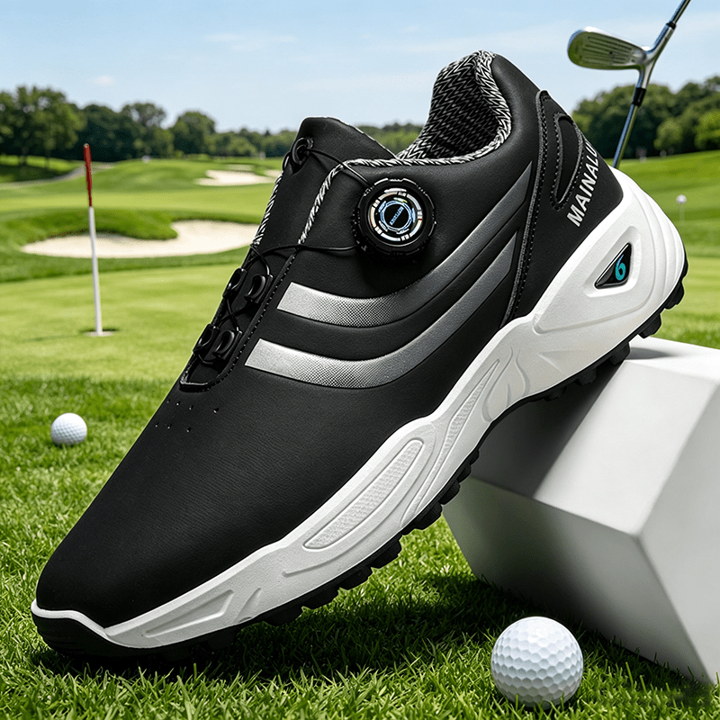 TEMU Sneakers, Men's Golf Shoes, Spikeless, Slip-resistant And Wear-resistant, With Midsole Support, Suitable For Daily Casual Wear, Easy To Put On