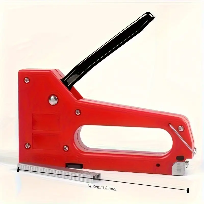 staple gun with 4 8mm   durable no battery needed ideal for   interior woodworking projects furniture stapling modern staple gun metal construction staple gun for furniture details 0