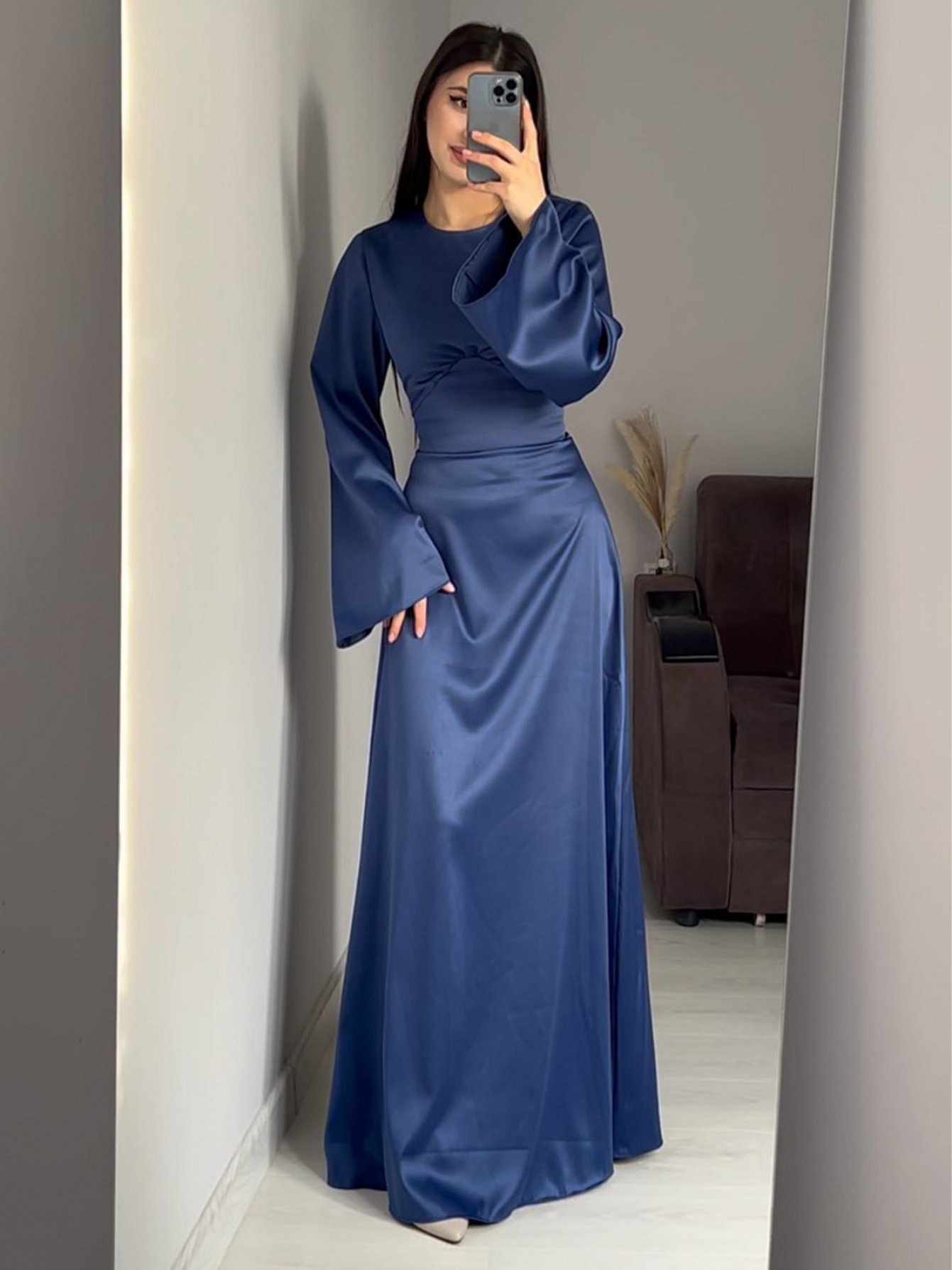 strapless open back dress Long Sleeves Two Pieces Plus Size Prom Dresses For Teens,Modest Formal –  Promfast main image 0