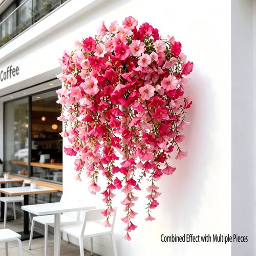 5pcs simulated pink vine decorative with classic pink and elegant red color scheme suitable for indoor outdoor home decor front door wreaths wedding floral arrangements bohemian style courtyard and outdoor garden decoration