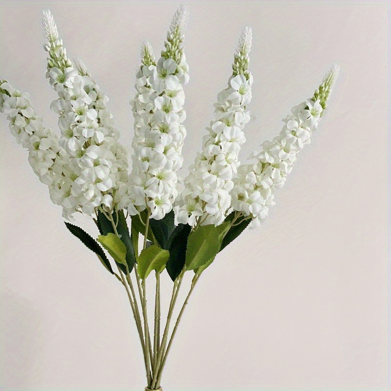TEMU 6pcs Artificial Hexagonal Hyacinth Flowers - Outdoor/indoor Wedding & Engasynthetic Gemstoneent Decor, Summer Floral Arransynthetic Gemstoneent,