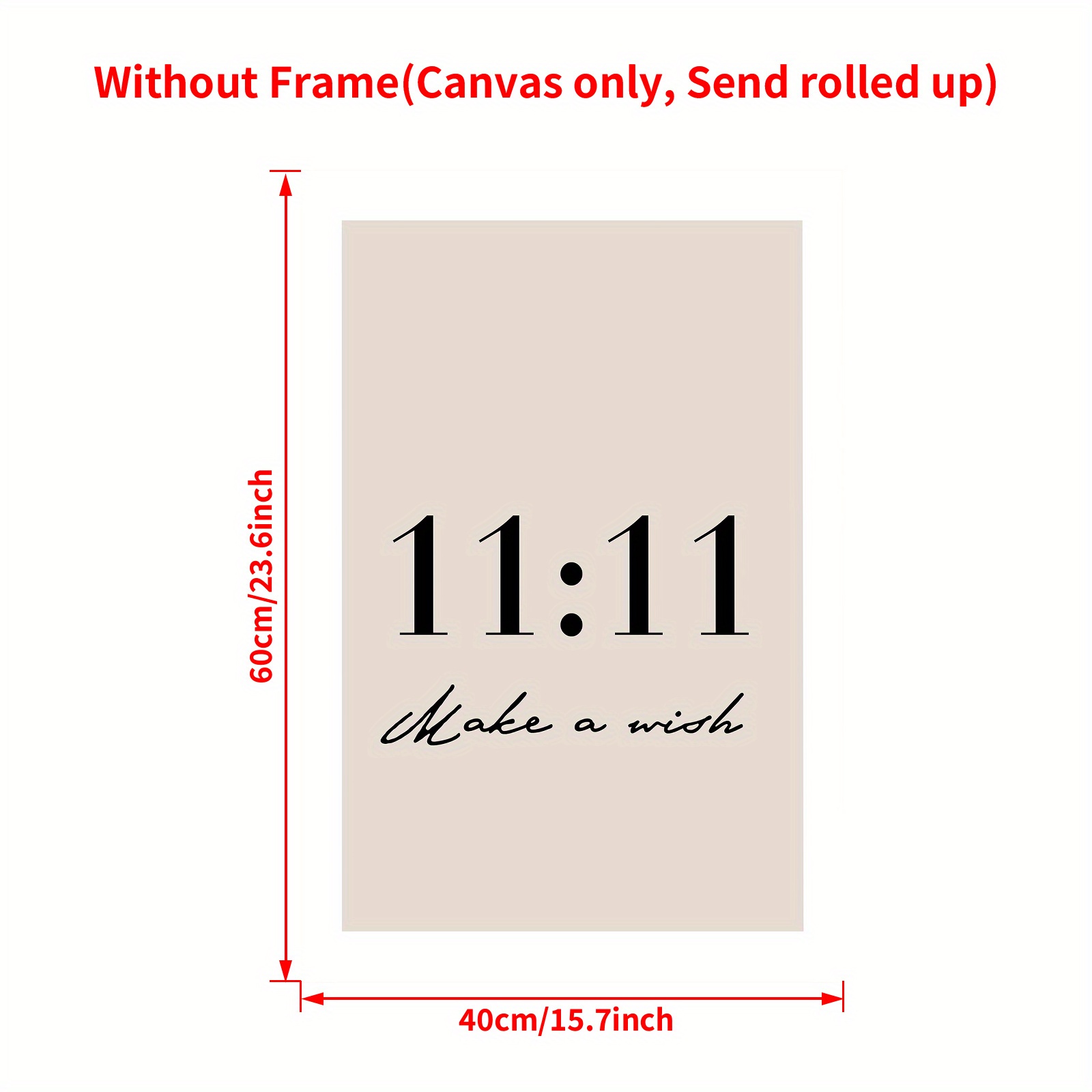 E-shop 1 Stück . Modernes Minimalistisches Wunschliste Wandkunst Poster - Vertikales "Make " Zitat Leinwanddruck, geeignet für Schlafzimmer, Büro,