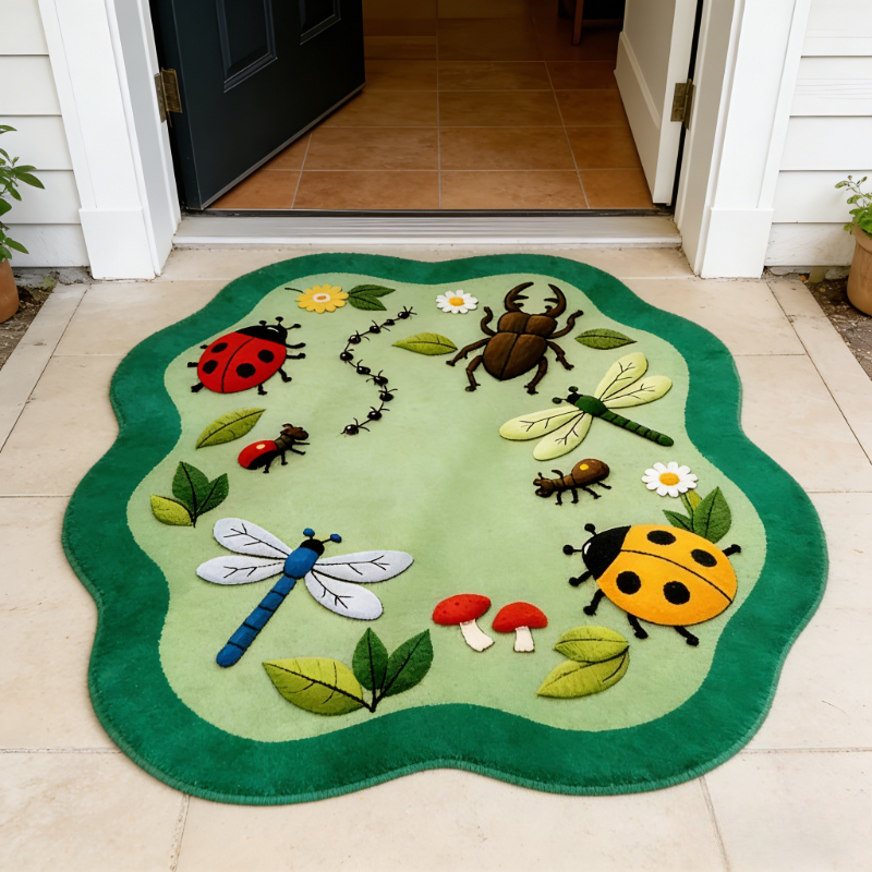 TEMU Luxury Faux Imitation Cashmere Rug Suitable For Theme - Thick Pile Soft With Irregular Wave, Machine Washable Floor Mat Suitable For Bedroom,