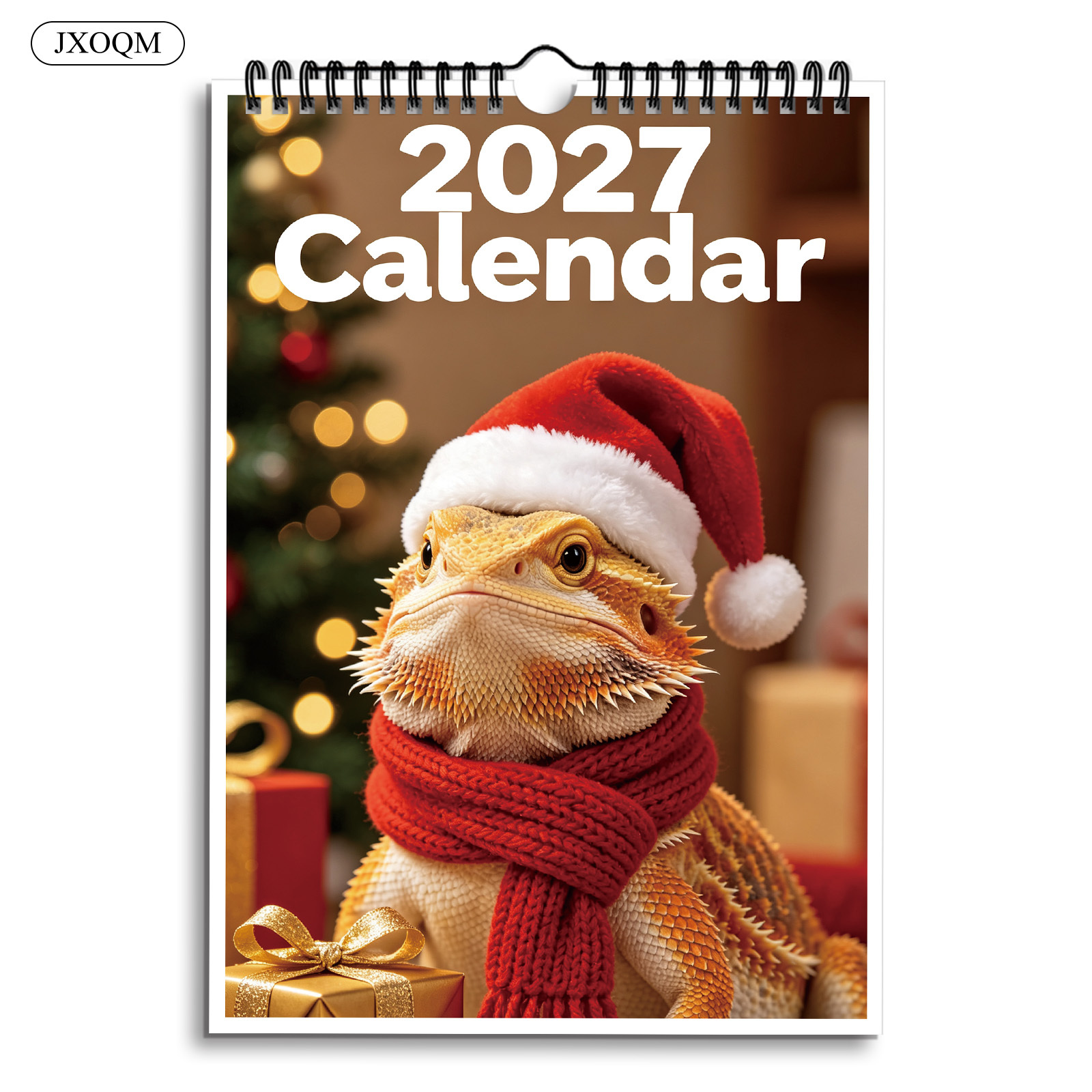 TEMU 1pc 2027 Bearded Dragon Wall Calendar - 12-month Hanging Planner With Colorful Reptile, Monthly Tracking Suitable For, Bearded Dragon Lovers