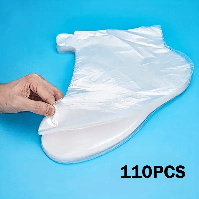 Image of 110pcs Disposable Foot Mask Socks With Fixing Stickers, Suitable For Paraffin Foot Care, Foot Sock , Cracked Heel Foot Relax Foot Mask Socks