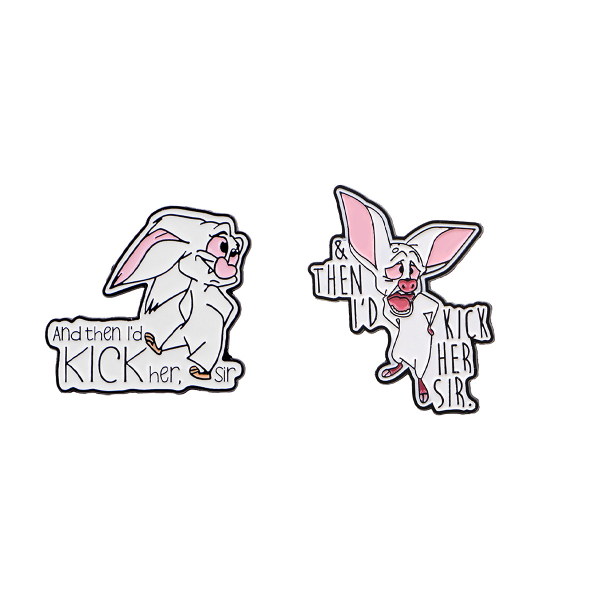 TEMU 2pcs Cartoon Bat Enamel Pin Cute Lapel Pins Badges On Backpack Men's Brooch Clothes Gift Jewelry Fashion Accessories