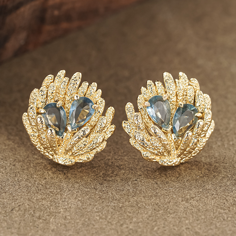 TEMU Eleganti e delicati orecchini a perno con intarsiatura in zirconia per donna, ideali i , feste, matrimoni, e come accessori
