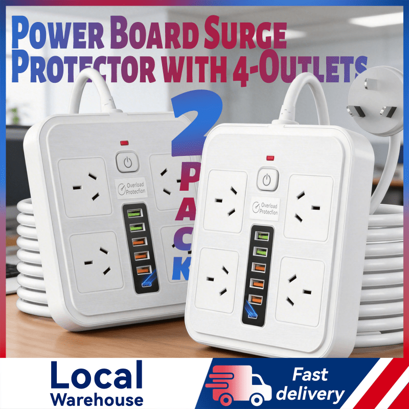 TEMU Heymyth Powerboard Usb, 10in1 Power Strip Usb C, Power Board Protector With 4-outlets, 1.8meter Power Extension Cord With 2-usbc & 4-usb 2500w