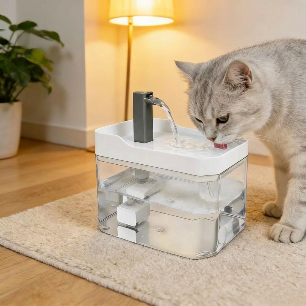TEMU .5l Large Capacity Automatic Pet Water Fountain, In 3 Colors. Usb-powered, No Batteries Required. Features , Safe And Reliable Automatic Water