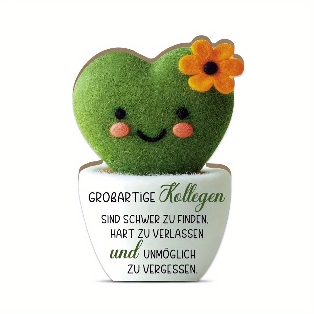 Image of Putuo Decor 1pc German Wooden Table Decor, "great Colleagues Are Find, Tough To Leave, And To ," Desktop Decoration For Home Farmhouse Office Studio, Gift