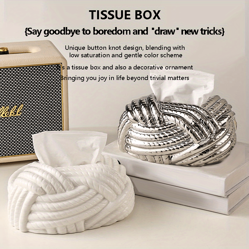 1pc elegant ceramic tissue box holder - modern   decor with  , bathroom vanity organizer, living room, bedroom, dining table decoration - housewarming gift for home, office, or hotel - durable ceramic construction, decorative storage solution, bedroom accessory, contemporary design,    , stylish organizer, interior designers,  , minimalist organizer, premium  , napkin dispenser,   Product details 4