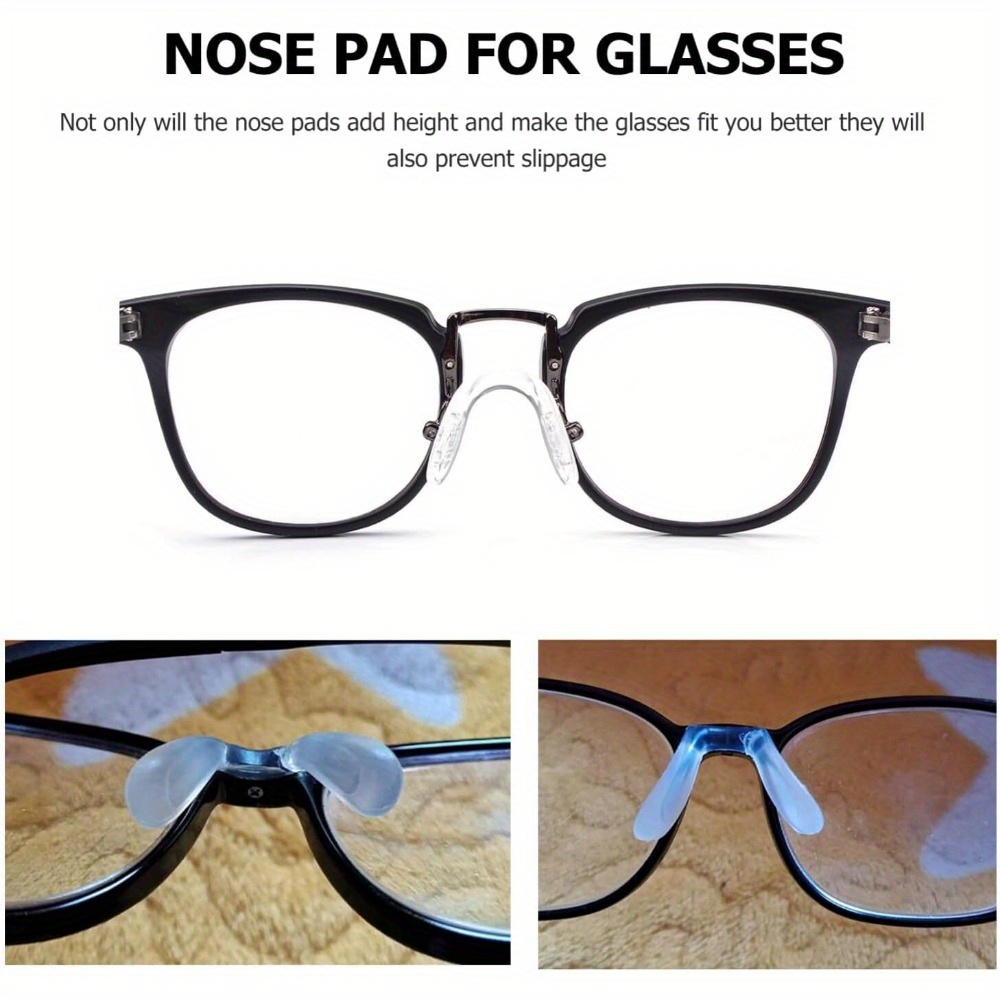 4pcs clear glass nose pads soft silicone nose bridge Temu