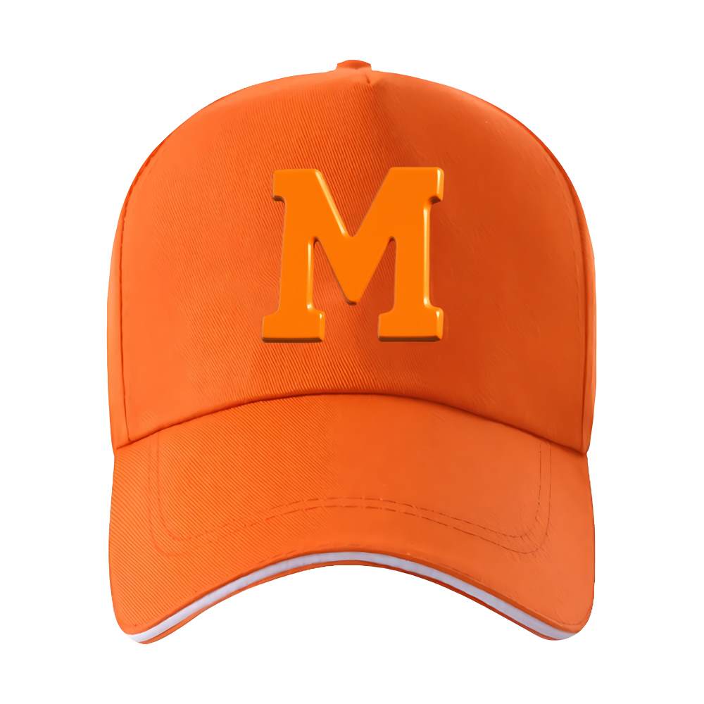 TEMU Casquette de baseball 1 pièce avec imprimé orange, unisexe, adaptée à toutes .