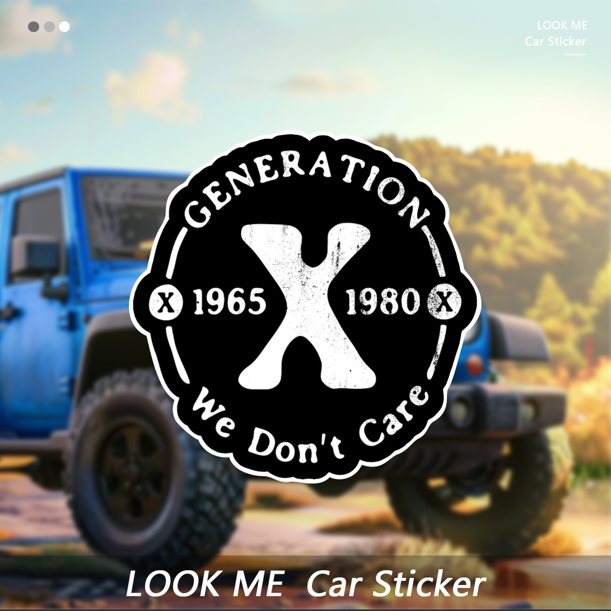 TEMU Vinyl Car Sticker Bump Decals For Motorcycle Laptop Computer Suv Truck For Off-road Theme 'we Don't Care' Design Vanke Unique Gift For Motorcycle Accessories | Graphic Design | Vinyl