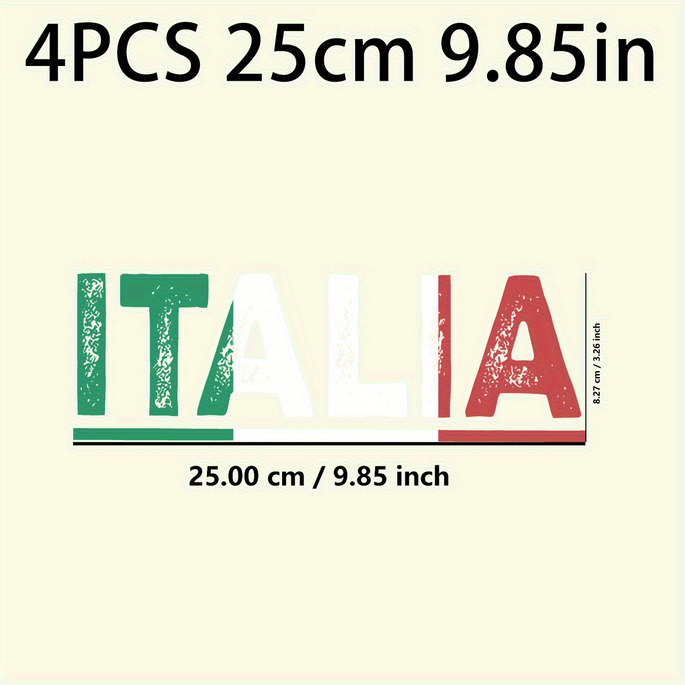 TEMU 4pcs Italy Style Iron-on Transfer Decals - Mixed Color Vinyl Heat Transfer Stickers For Clothing, T-shirts, Backpacks, Canvas Bags, Sweatshirts,