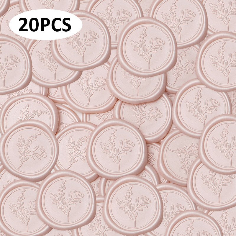 TEMU 20/60 pièces Autocollants de de Cire de Branches de Fleurs, Adhésifs pour Enveloppes Main, Idéal pour Invitations de Mariage, Enveloppes,