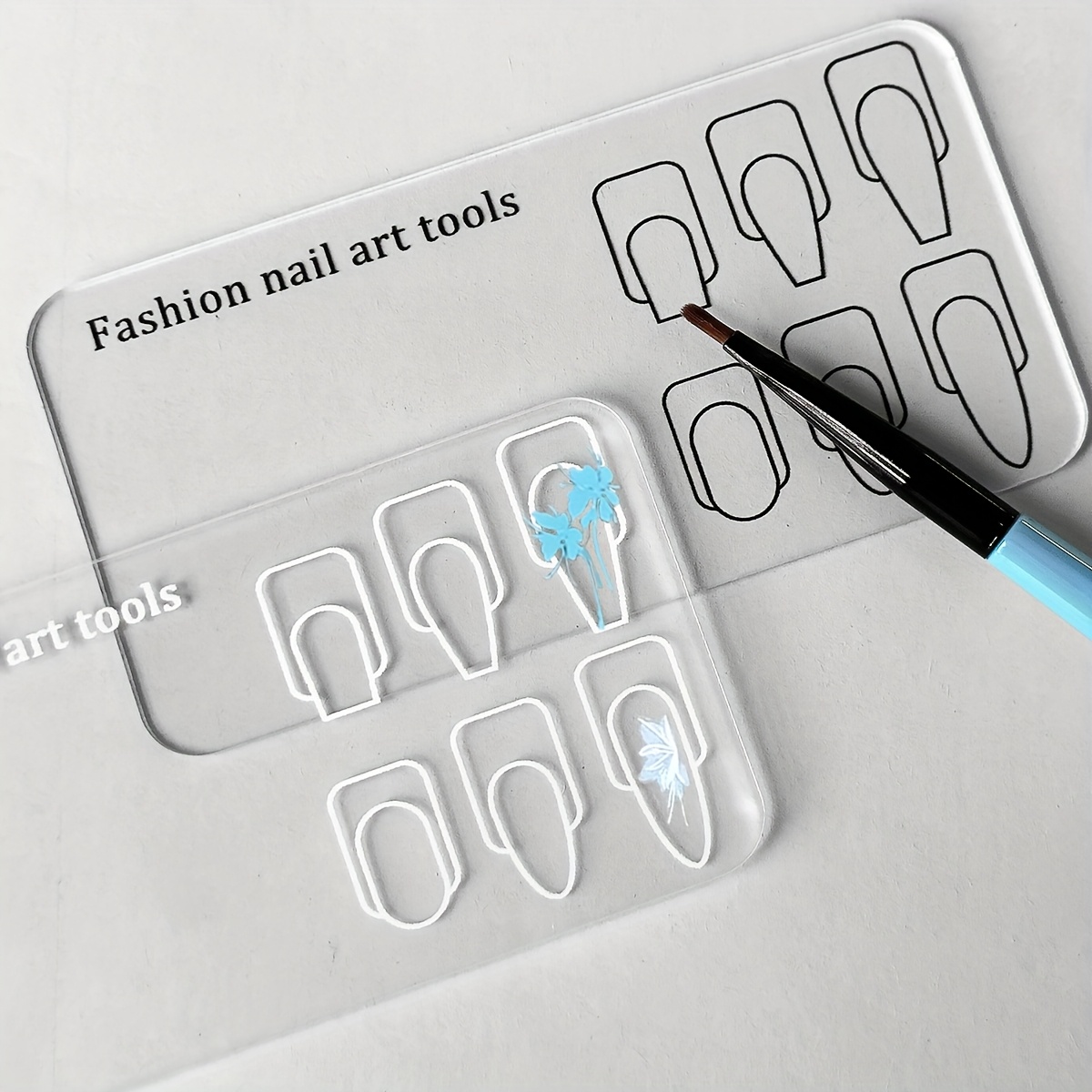 Transparent Thickened Nail Palette for Acrylic Art Training