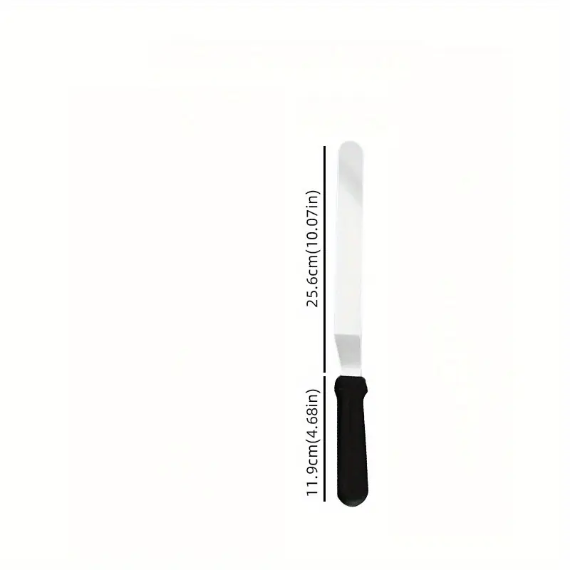 1pc heavy duty professional bakery spatula stainless steel palette knife with edge for smooth frosting decorating cakes cupcakes easy clean baking tool for home commercial kitchens halloween wedding birthday cakes durable pastry decorating knife cake baking supplies ergonomic handle blade dessert makers Product details 0