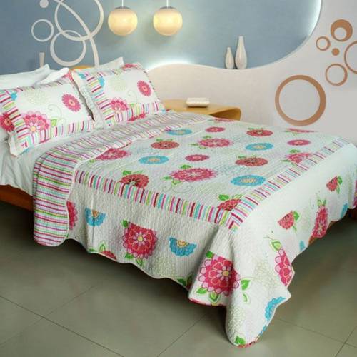 tale 100 3pcs vermicelliquilted quilt set full queen size