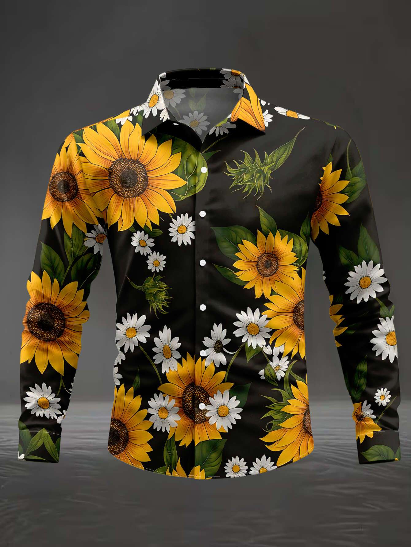 mens sunflower dress shirt Sunflower Party Shirt