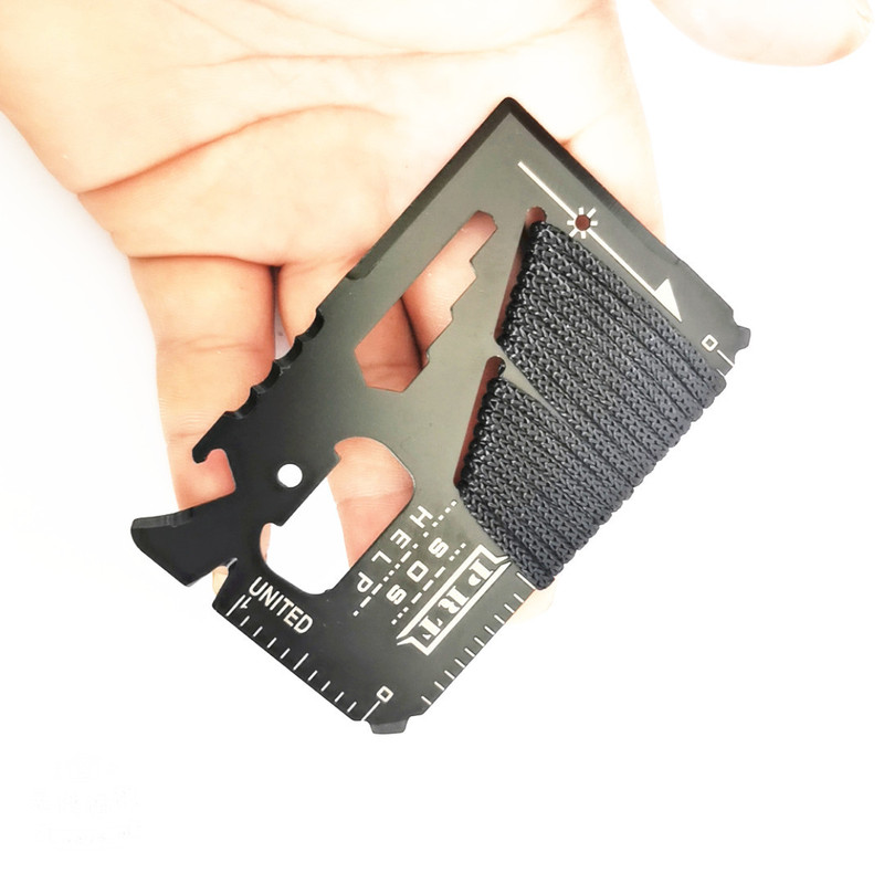 2pcs Portable Multi-Functional Survival Tool Card