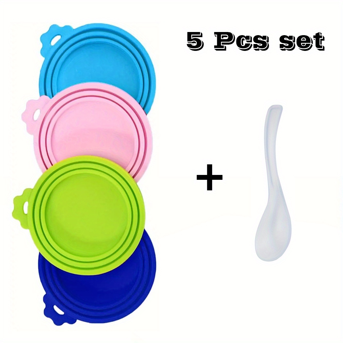 5pcs/set Silicone Pet Food Can Covers - Fit, Lids For Food Tins, Fresh