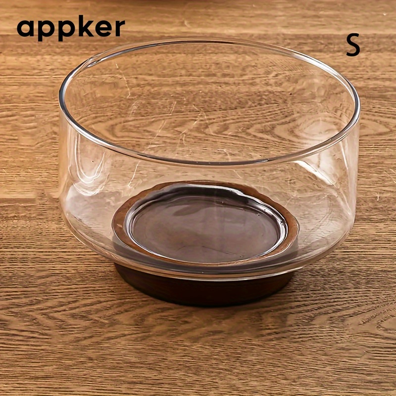 Appker 1pc Clear Glass Salad Bowl - Nordic Style, Desserts And Salads, Durable Kitchenware, Perfect For Home, Kitchen And Restaurant Use, Dishwasher Compatible