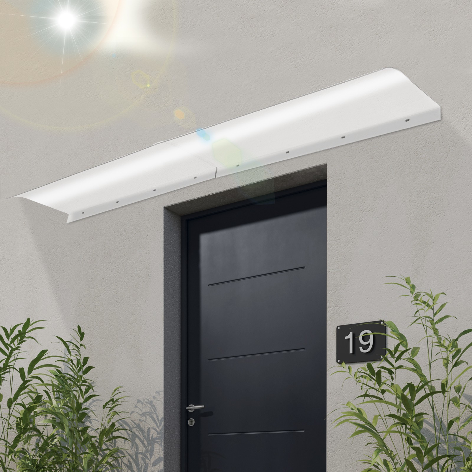 TEMU Toldo para puerta de entrada, toldo transparente para puerta de entrada, toldo de protección solar y cubierta para