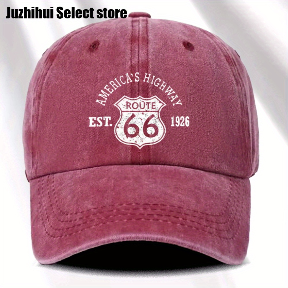 TEMU 1pc Vintage Baseball Cap - Retro Faded Washed Curved Brim Snapback, Lightweight Suitable For Outdoor, Casual Wear, Themed Events, - Cap With