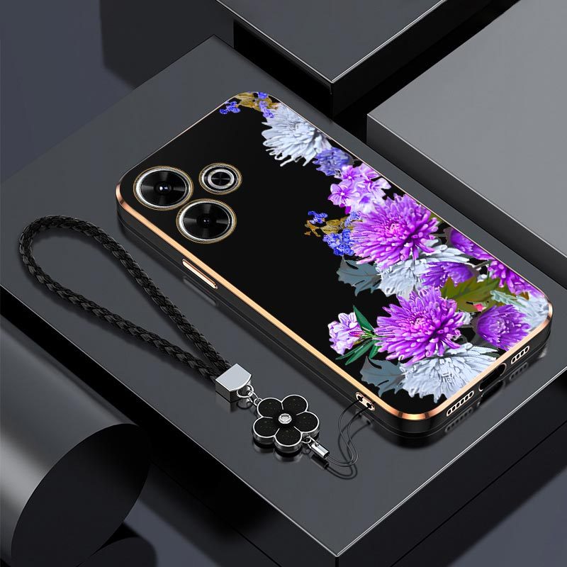 TEMU Case For 13 4g With A Stylish Blooming Chrysanthemum Design, A Comfortable Grip And Fashionable .