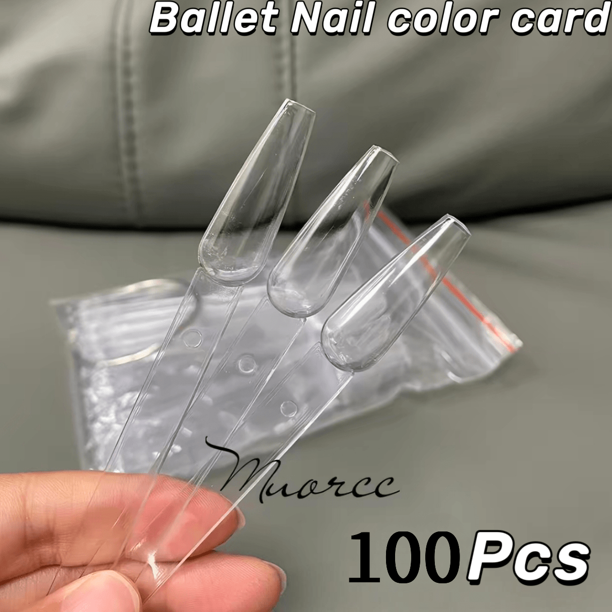 TEMU Lot de 100 capsules d'ongles de ballet pour la pratique du vernis à ongles, et ongles naturels transparents de ballet avec base en T pour la de