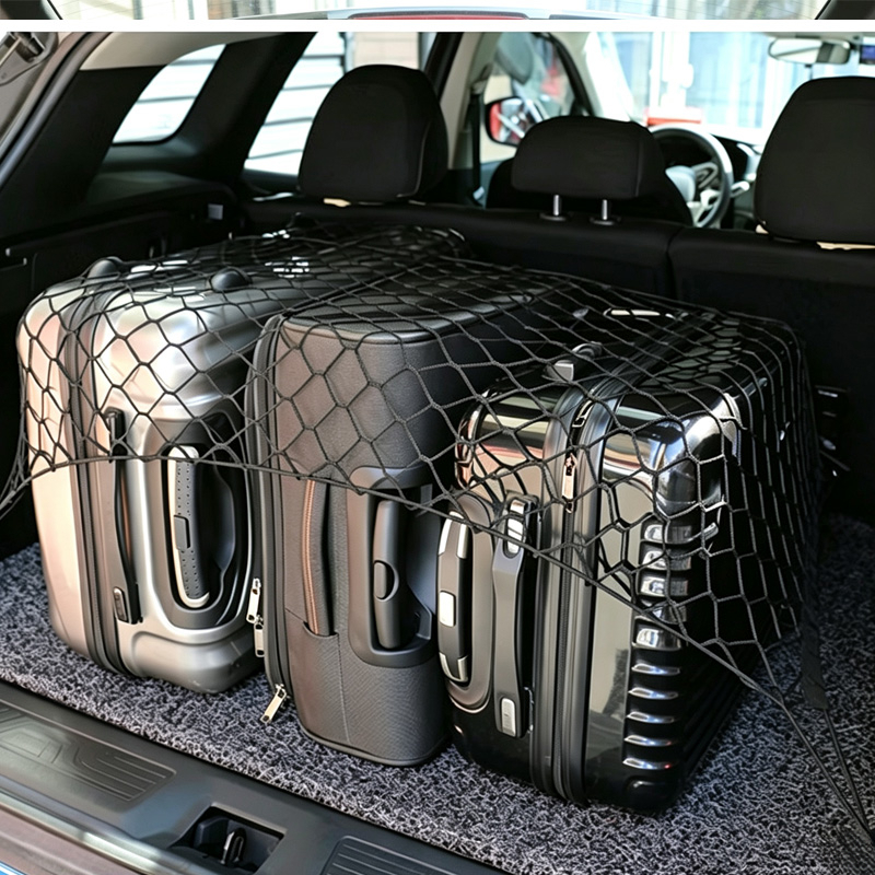 TEMU 65 X 110cm - Extra Large Stretchable Elastic Car Net, Adjustable Storage Mesh Organizer Bag, Multi-functional Luggage And Box Fixing Holder,