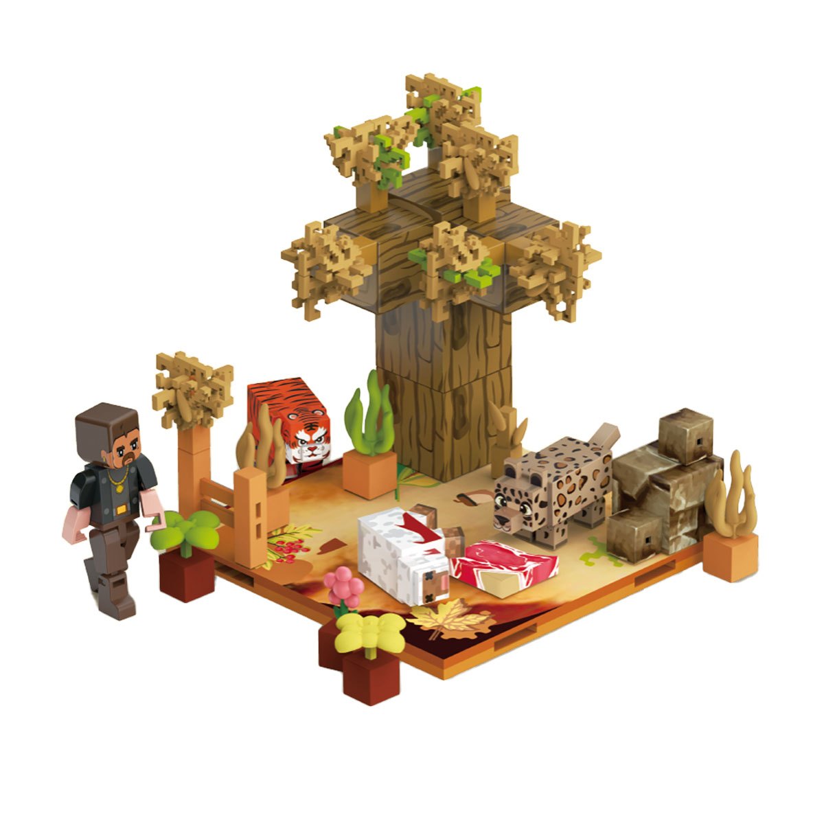 Beast World Scene Magnetic Building Blocks for Creative Play