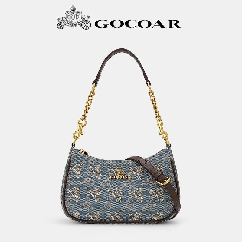 TEMU 2026 New Arrival Minimalist Luxury Underarm Bag Vintage Monogram Carriage Pattern Elegant Versatile Women Shoulder Purse Storage