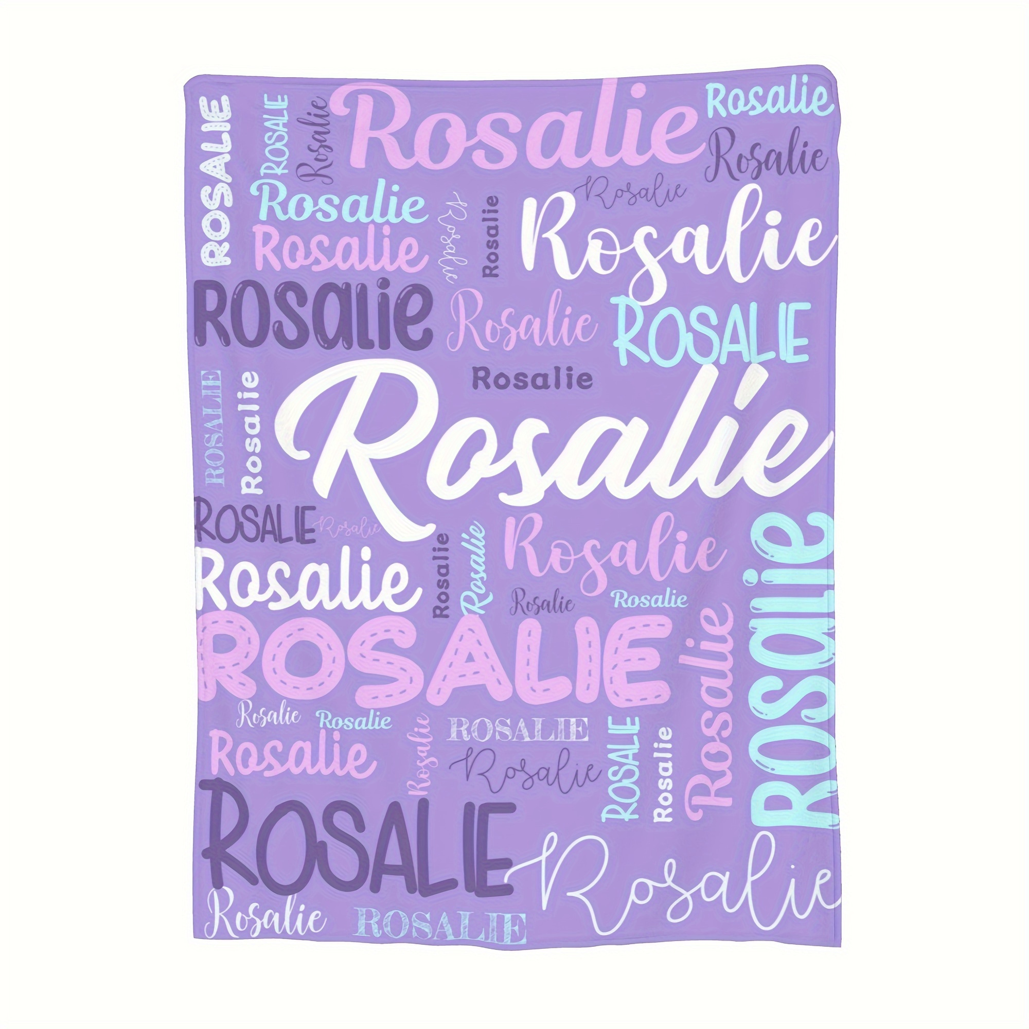 TEMU Couverture personnalisée avec nom, Couverture personnalisée, Couverture sur mesure, Couverture avec nom personnalisé, Cadeau personnalisé pour ,