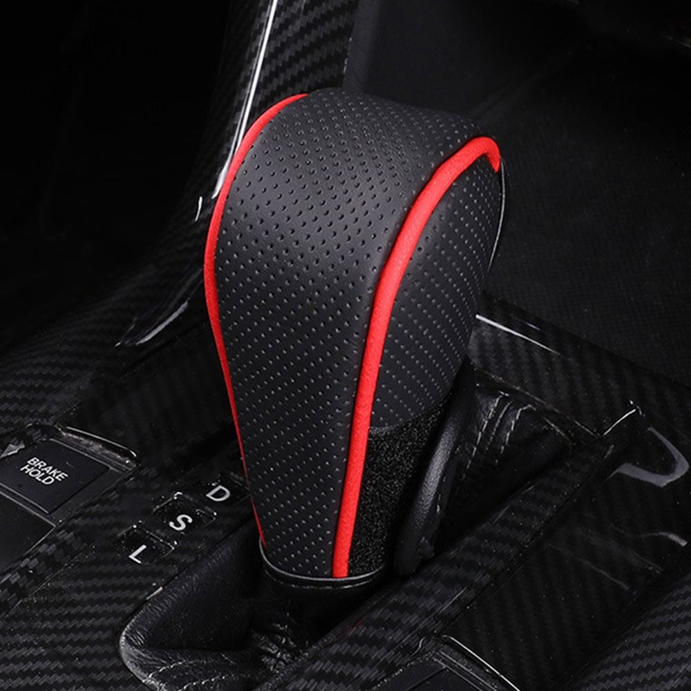 TEMU Housse de pommeau de de vitesse antidérapante universelle en cuir PU résistant à l', accessoires intérieurs de voiture, réglable et respirante