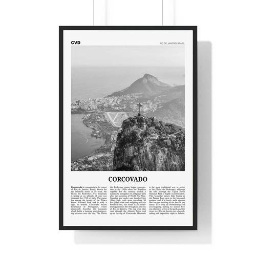 item picture 2d flat 1pc iconic the statue rio brazil wall art poster black and white mountain suitable for home themed decor map print brazilian photo for bedroom