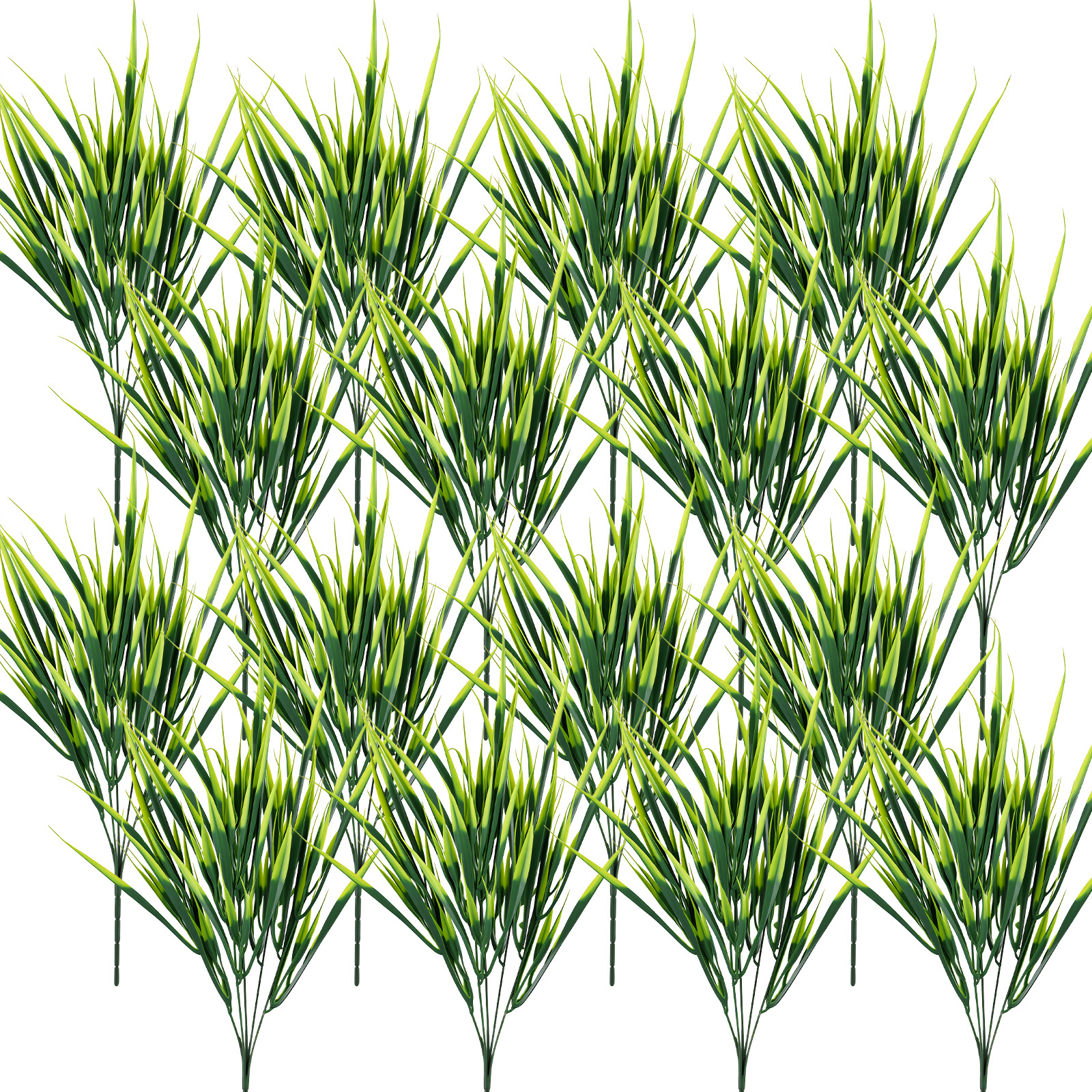 Image of 16pcs Artificial Plants, Simulated Five-pronged Spring Grass, Suitable For Farmhouses, Home Gardens, Weddings, And Indoor/outdoor Decoration