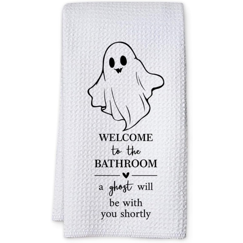 TEMU 1 stuks 16X24 Inch Leuke Halloween Handdoek Spons, Schattige Huisdecoratie, Geschikt voor Gothic Decor Keuken Halloween Verjaardagscadeau,