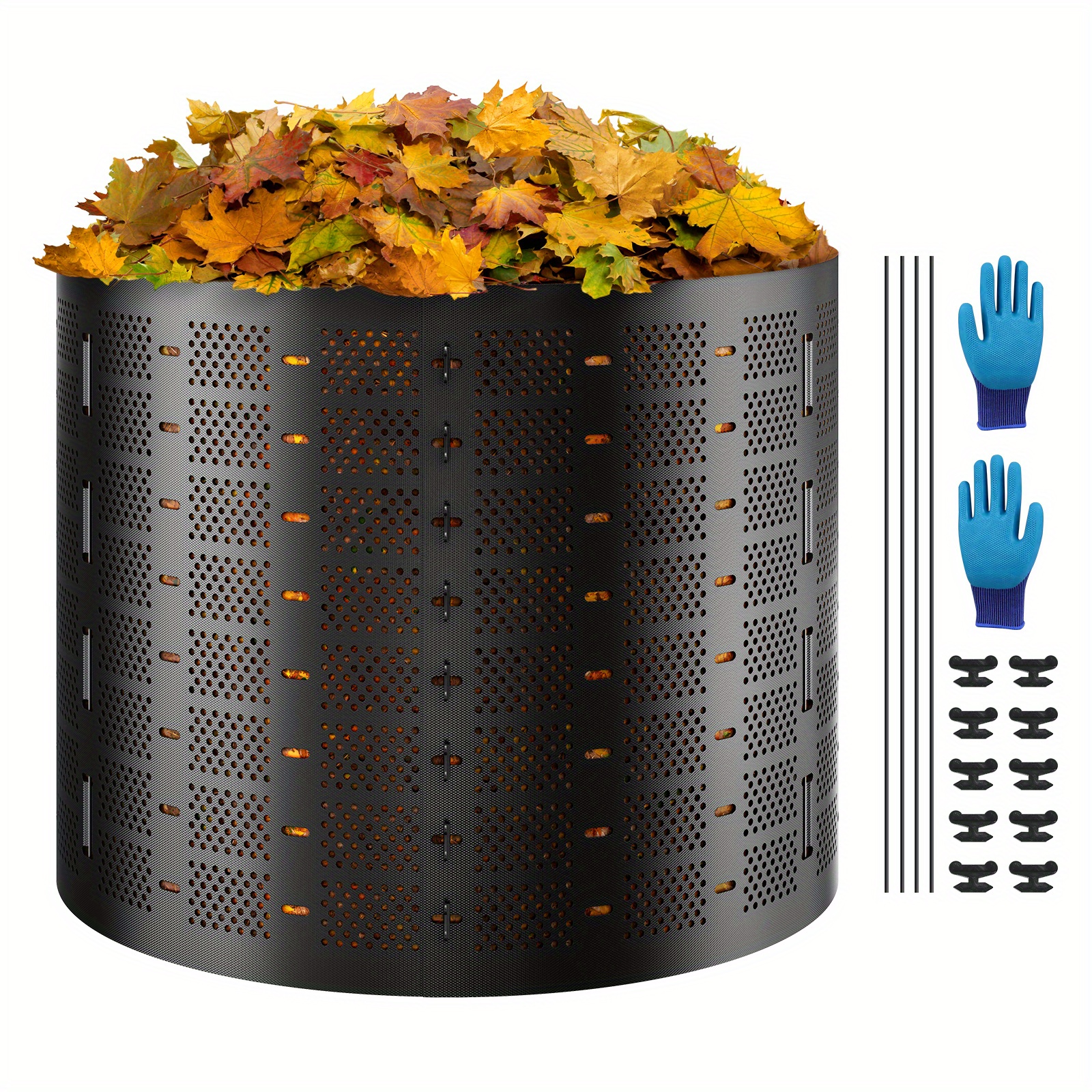 

Happybuy Compost Bin, 220 Gallon Capacity, Outdoor Composter, Easy Setup, Fast Soil Creation