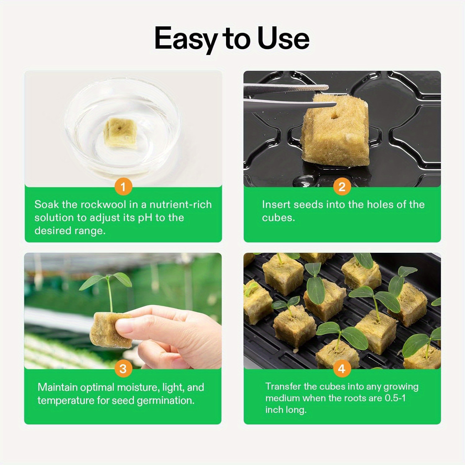 (200 plugs in total) 4 sheets   grow cubes for rooting,  , clone plants, starting seeds, ideal   for hydroponic growing details 3