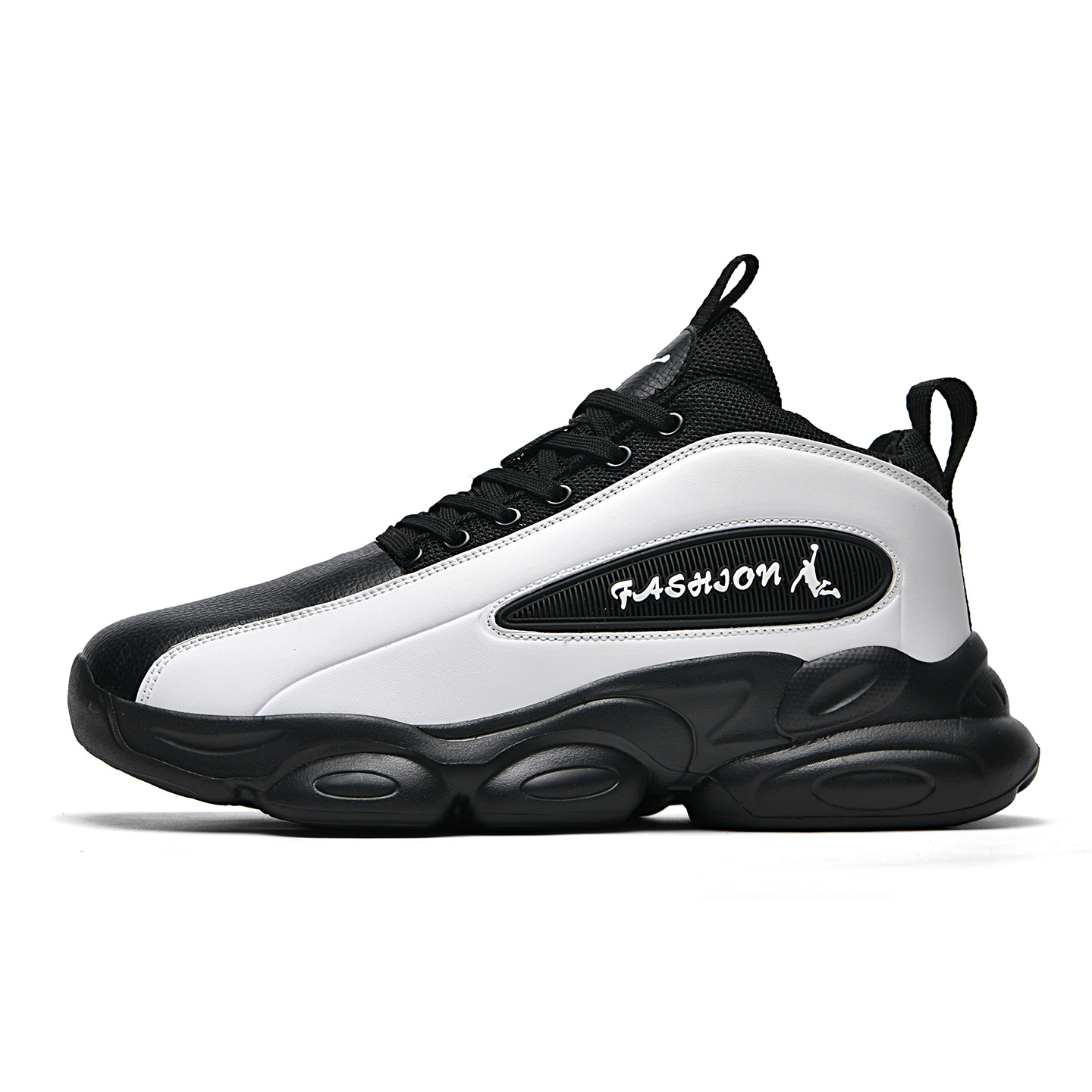 Men's Three-Color High-Top Basketball Shoes, Professional Training Shoes for Actual Play, Lightweight and Breathable Casual Sneakers, Trendy and Versatile Style