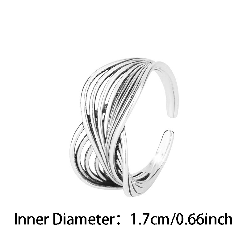 Vintage-Style Hollow Cross-Wrapped Ring for Women