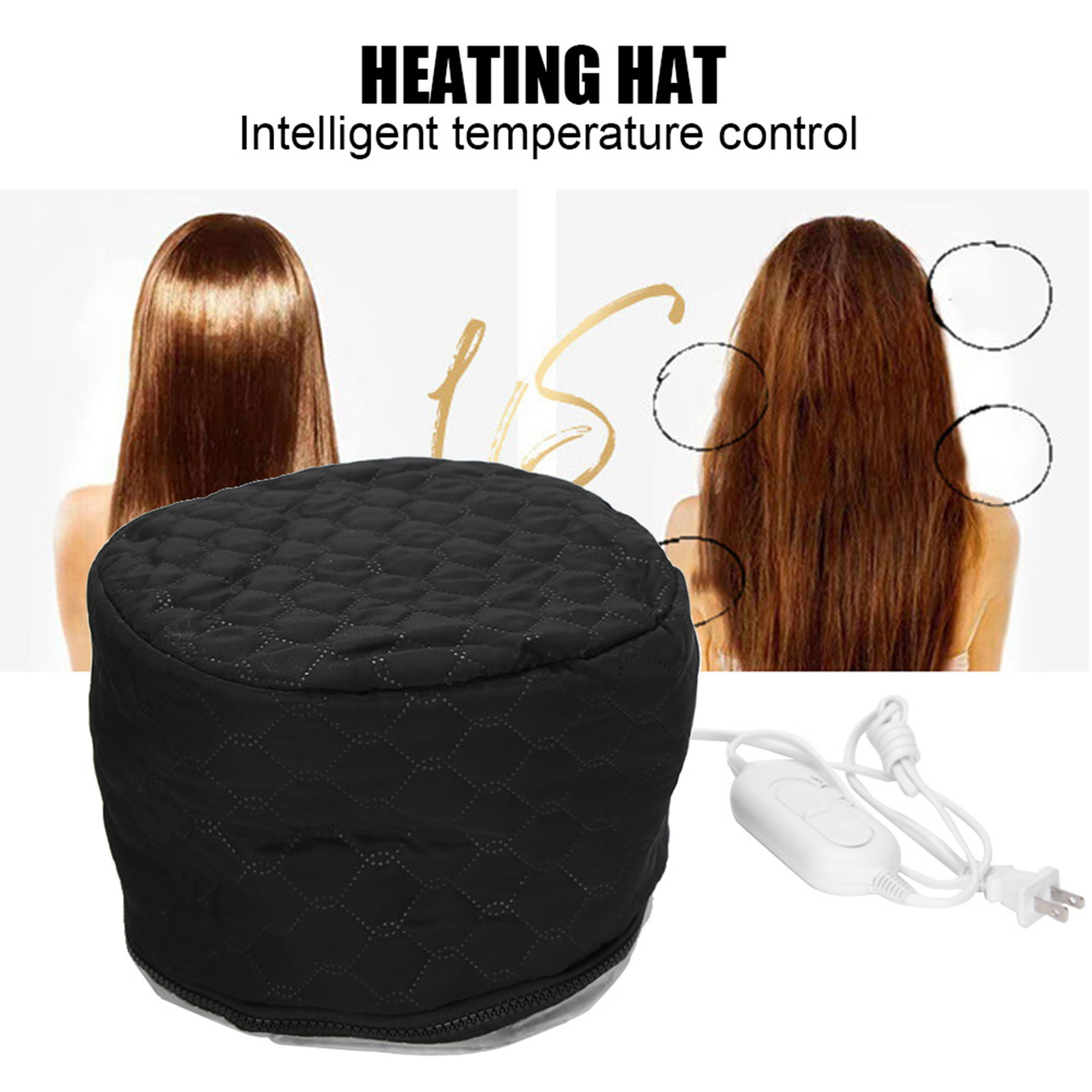 

Adjustable Electric Heating Hat For Hair Care - 110v, Us Plug, Intelligent Temperature Control, Deep Conditioning & Repair,