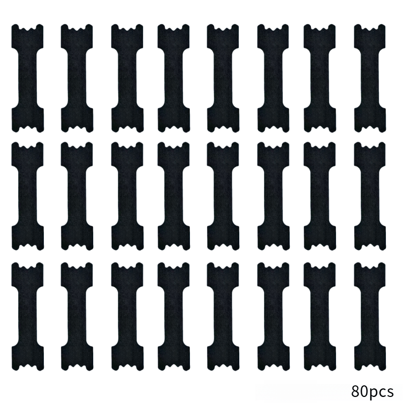 Image of 80pcs Black Breathable Sports Nasal Patches - , Easy Application For Running, Fitness And Outdoor Activities