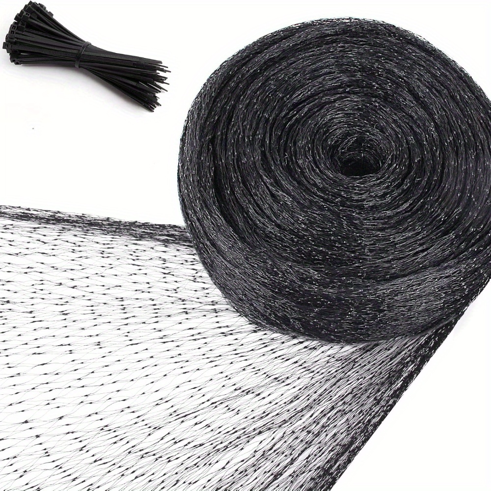 Image of Chicken Coop Bird Netting With Bonus Roller: Blueberry Bush And Fruit Tree Netting - 25x50ft Hawk Netting