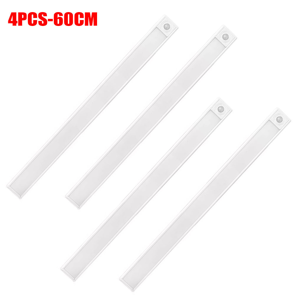 TEMU 2/4pcs Usb Rechargeable And Dimmable 3 Color Led Light Strip | Small Night Light, Intelligent Human Body Sensing, Adjustable Lighting Method,